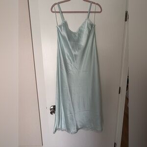 Vince Light Blue Satin Dress